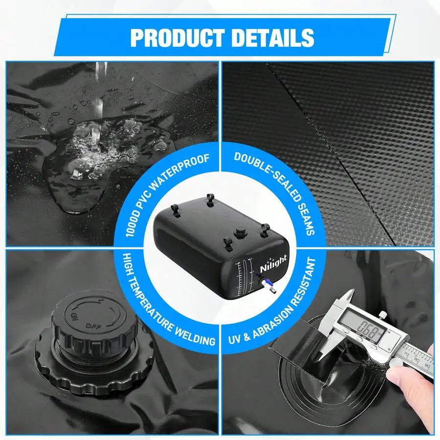 Nilight Foldable Potable Water Storage Bladder Tank for RV Camping
