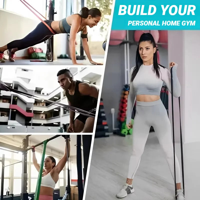 TPE Elastic Resistance Band Set For Full Body Strength Training And Yoga