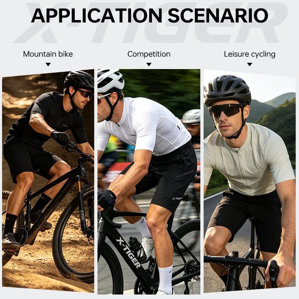 X-TIGER 2 In 1 Cycling Shorts Padded MTB Waterproof Wearproof
