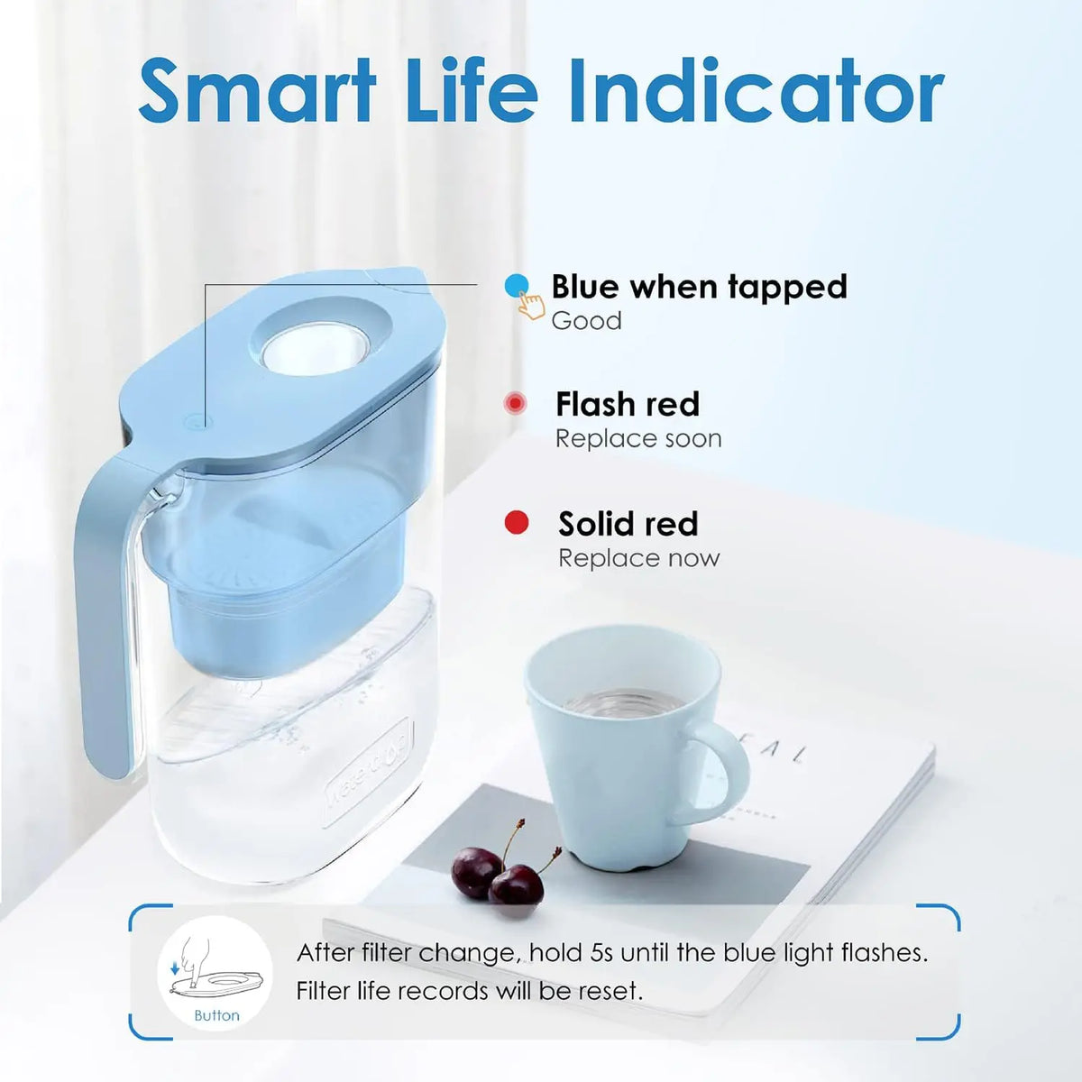 Waterdrop NSF Certified Water Filter Pitcher For Household Use
