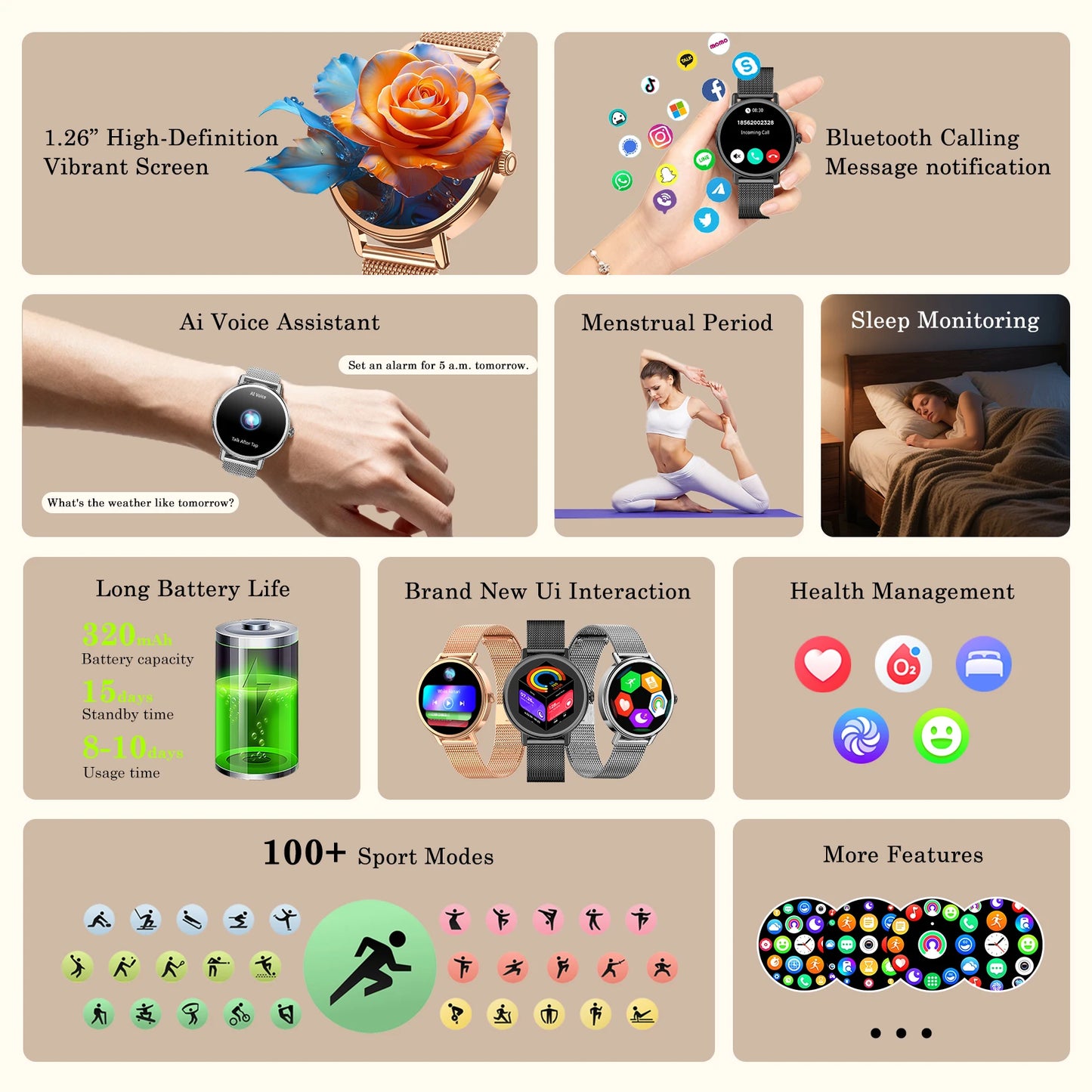 Blackview X30 Smartwatch With Health Monitor And Fitness Tracker