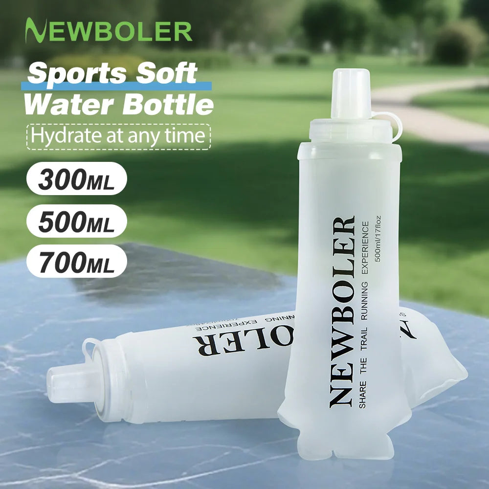Sports Water Bottles BPA-Free Collapsible Soft Flask Running Camping Hiking Hydro Flask Soft Water Bottle for Hydration
