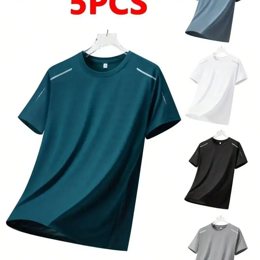 Quick Dry Breathable Athletic Shirts For Men Running Gym Training