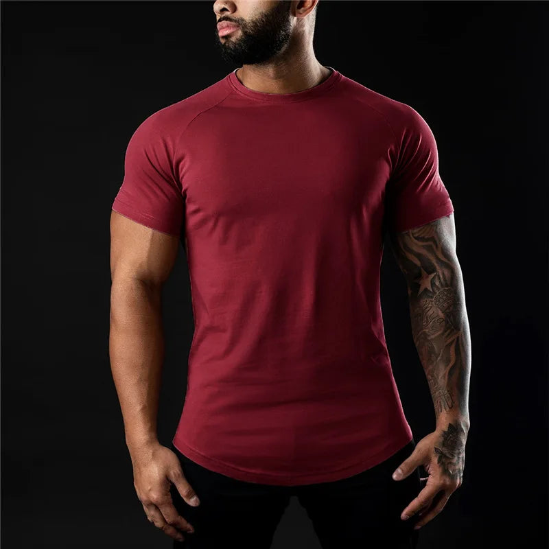 Plain Gym T Shirt Women Cotton Short Sleeve O Neck Slim Fit
