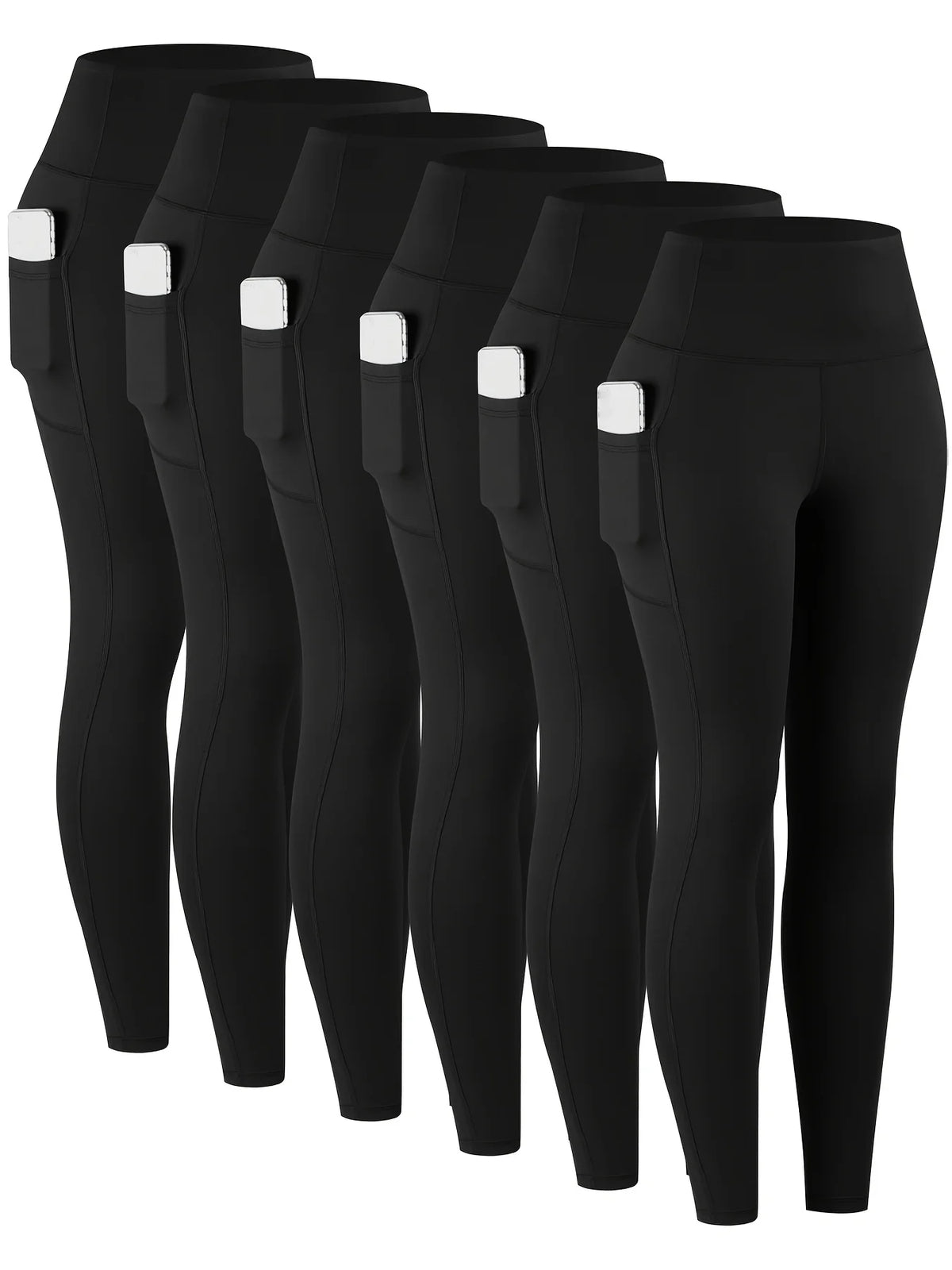 Womens High Waist Pocket Leggings for Yoga Workout and Fitness