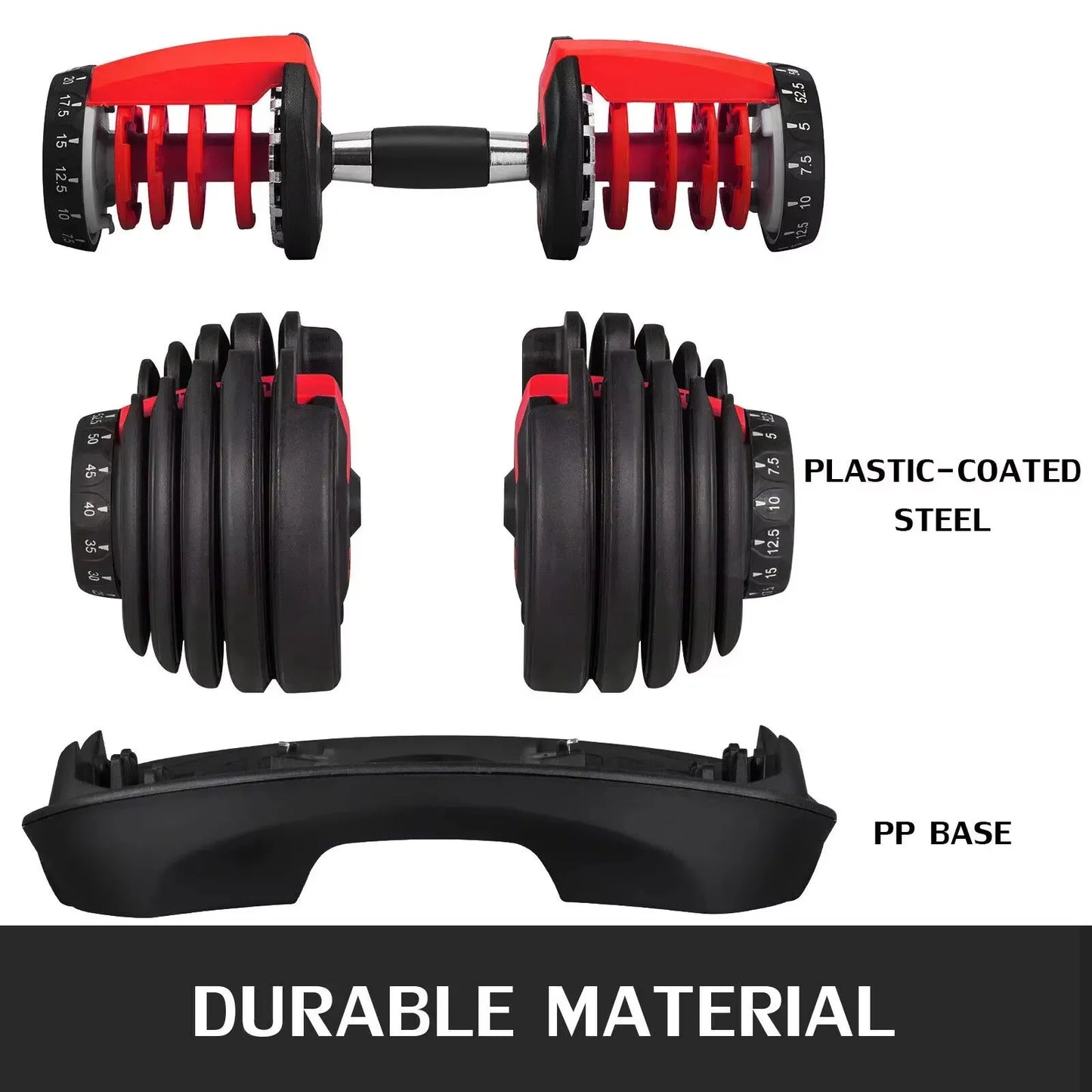 Adjustable Dumbbell 24 40 Kg Fitness Equipment For Home Gym