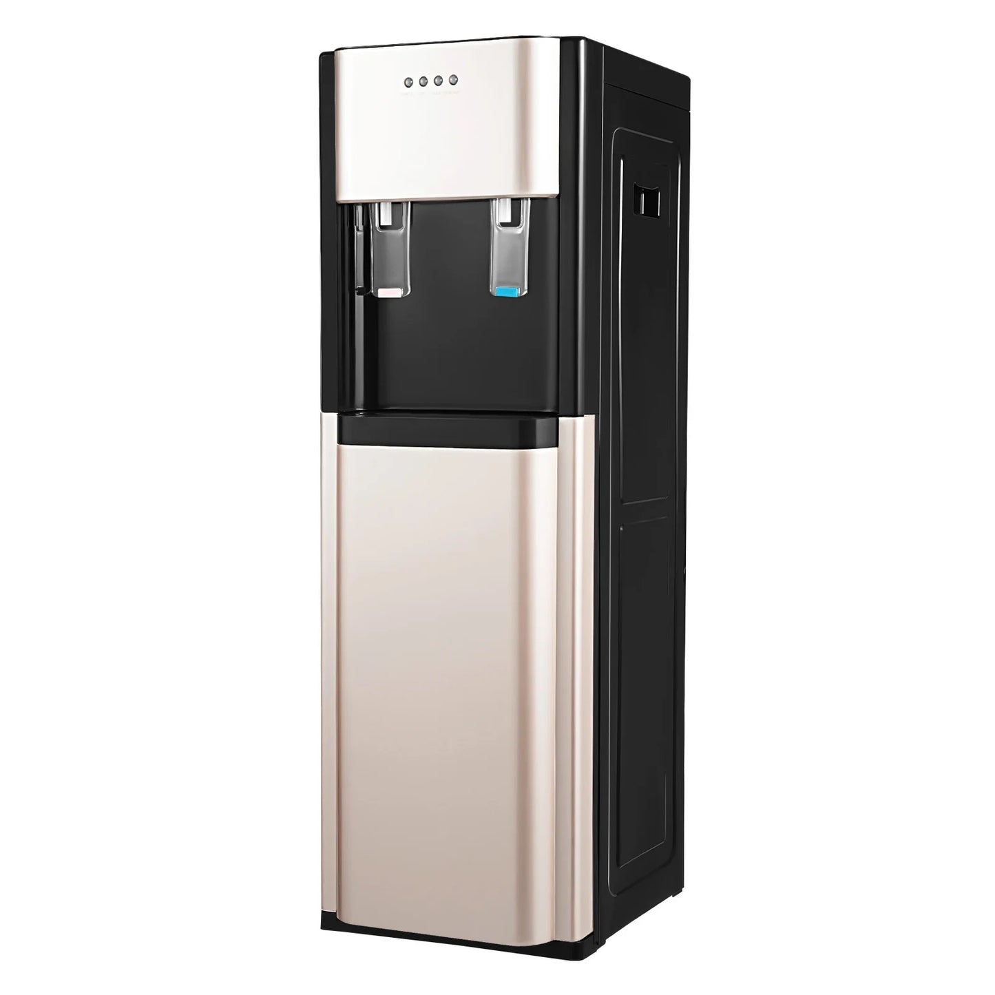 13°-90° Bottom Loading Water Dispenser Hot Cold Freestanding Water Cooler 304 Stainless Steel Liner Easy Lower Bottle Replace Multi Overheat Dry Burn Protection Detachable Drip Tray Long Power Cord For Home Office Hotel Gym