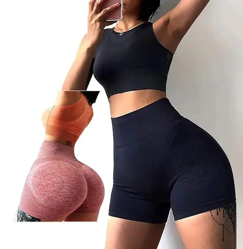 Seamless Butt Lifting Shorts High Waisted Yoga Workout