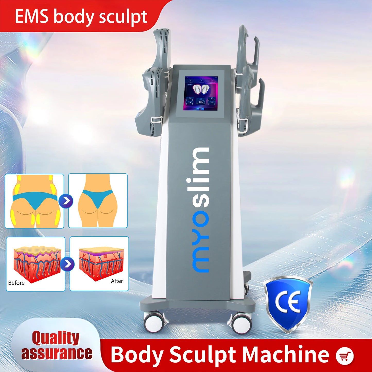TAIXL MyoSlim Neo 6500W RF Machine Body Sculpting Fat Burning