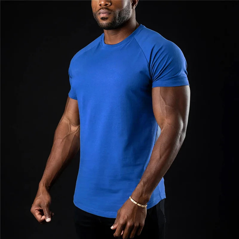 Plain Gym T Shirt Women Cotton Short Sleeve O Neck Slim Fit