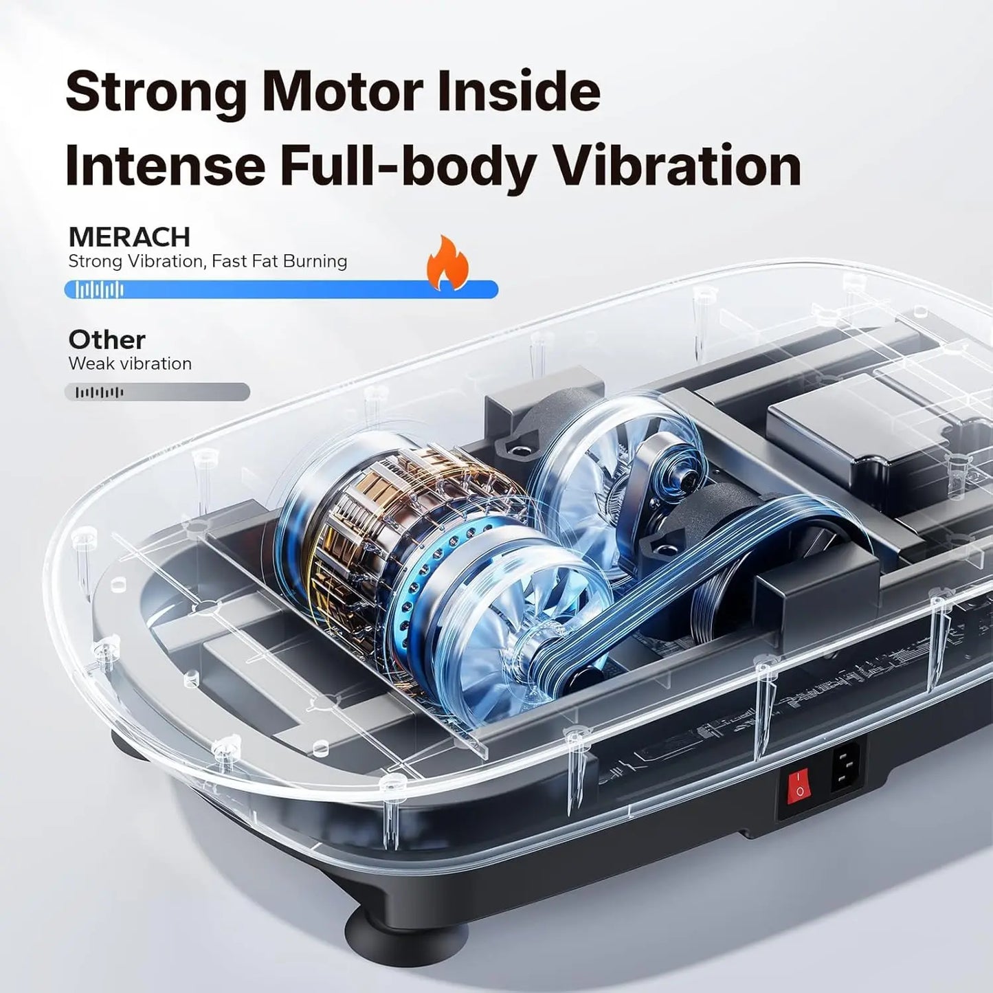 Curved Vibration Plate Exercise Machine With LED Calorie Display