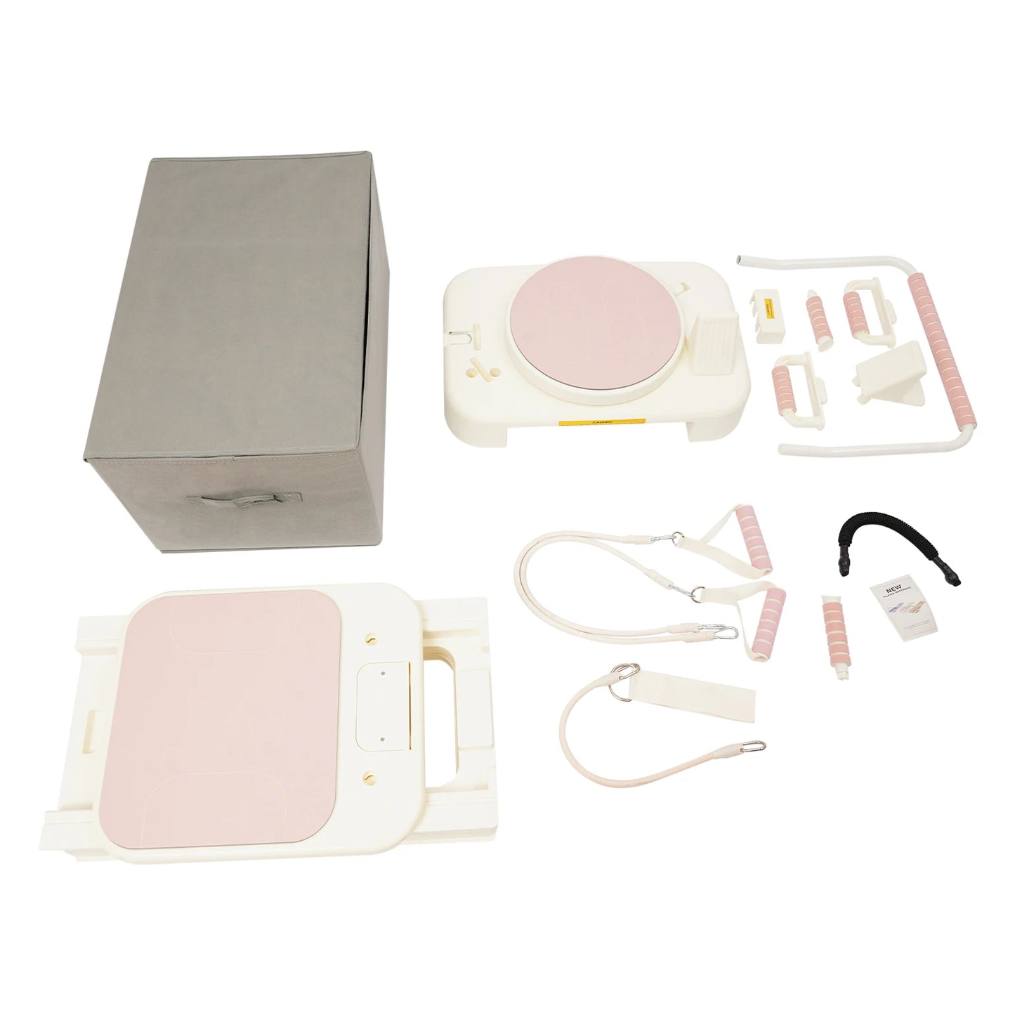 Foldable Pilates Board With Resistance Bands And Push Up Handles