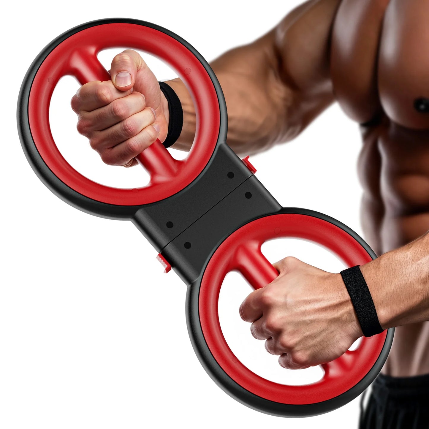 3-in-1 Upper Body Strength Trainer - Detachable Rotator Burn Machine, 360°Hand-Crank Forearm Trainer & Resistance Band, Portable Home/Gym Equipment for Men & Women