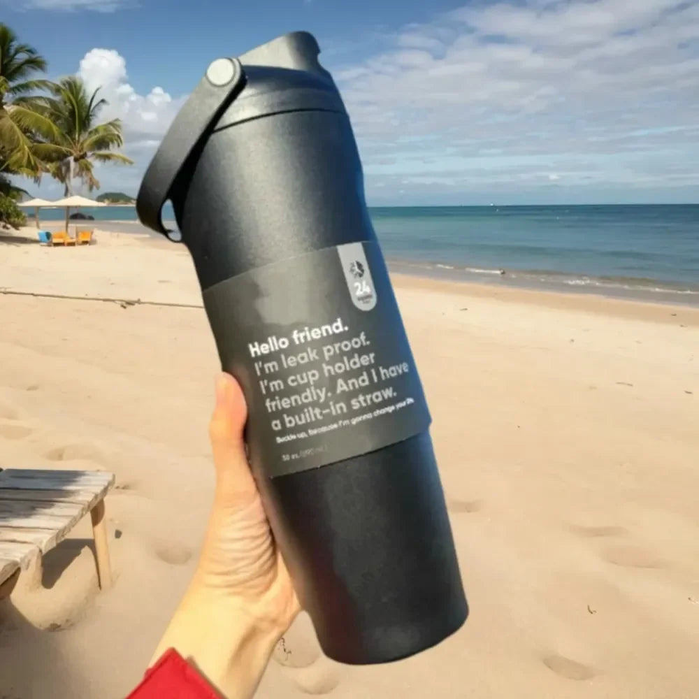 XMSJ Stainless Steel Water Bottle Mug Car Travel Portable