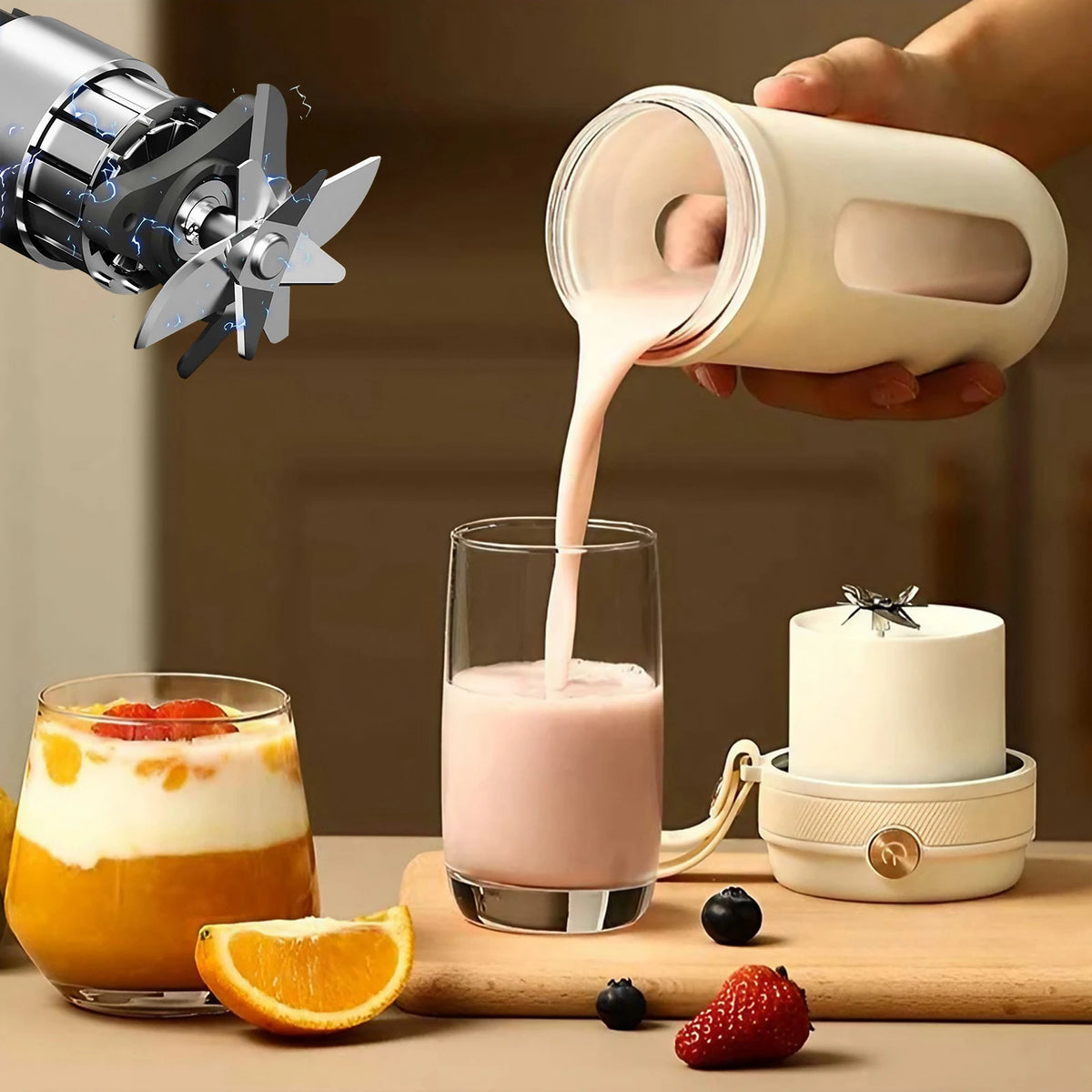 STONEGO USB Rechargeable Portable Juicer Cup for Smoothies
