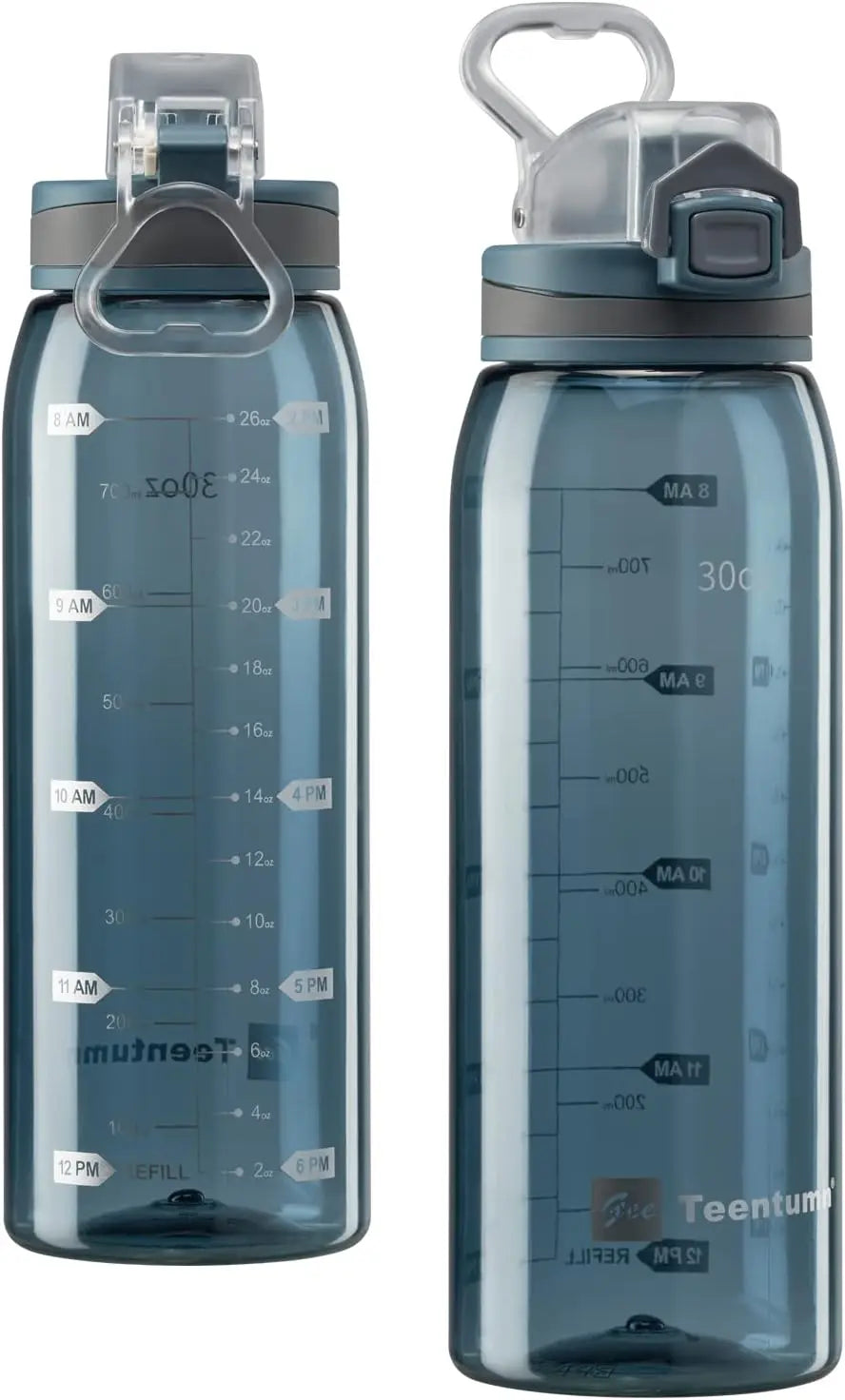 Durable Water Bottle With Time Marker For Gym And Travel