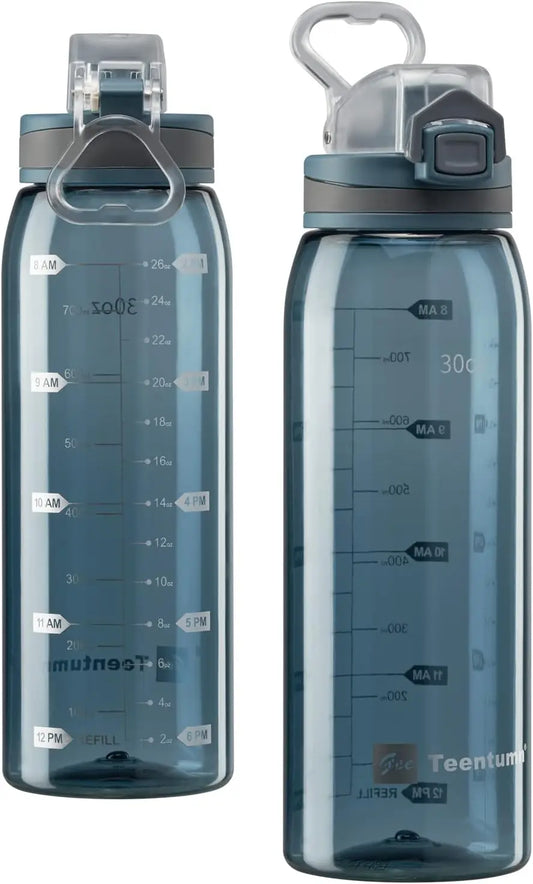 Durable Water Bottle With Time Marker For Gym And Travel